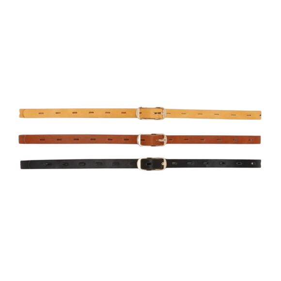 LINEA PELLE 3-for-1 Perforated Belt Set - Picture 1 of 7